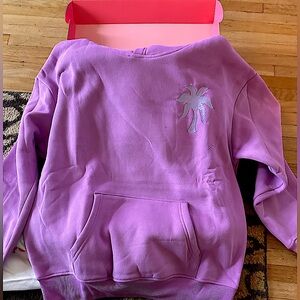 NWT Pink Palm Puff sweatshirt in ACAI size S